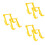 6Pcs Yellow Bee Holder Rack Honey Bucket Frame Beekeepers Tool 6