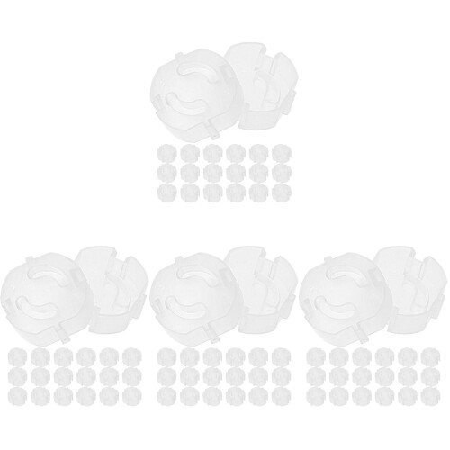 80Pcs Durable Plastic Socket Outlet Covers Baby Safety Plug Protectors 1