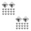 160Pcs Silver Square Spikes Rivets for DIY Leathercraft and Punk Style 9