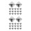 160Pcs Silver Square Spikes Rivets for DIY Leathercraft and Punk Style 6