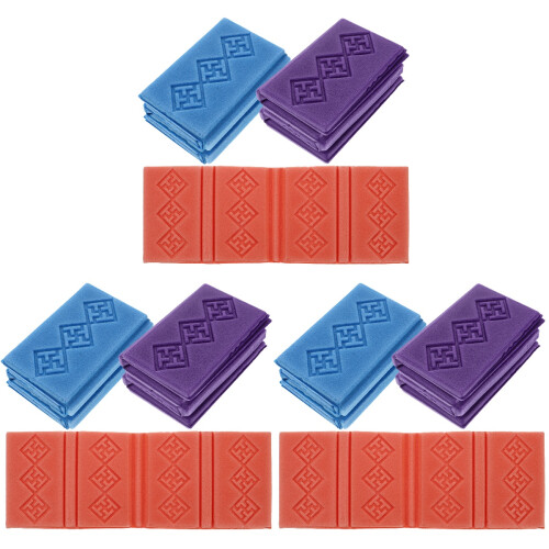 9Pcs Fashionable Waterproof Lawn Mat Foldable Picnic Accessory 2