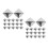 160Pcs Silver Square Spikes Rivets for DIY Leathercraft and Punk Style 5