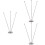 3Pcs Metal Desktop Flagpole Stable Base Nail-Free Table Flag Holder 8