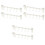 6Pcs Space-Saving White Plastic Cabinet Door Towel Hooks Rack 5