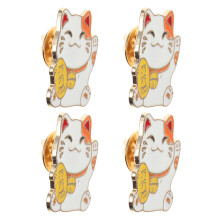 20Pcs Lightweight Japanese Cat Brooch Pins Multi Color Animal Badge
