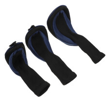9Pcs Black Golf Club Covers Mesh with Tag Ids for Iron Wood Putter Use