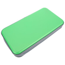 2Pcs Green Cd Disc Storage Holder Zippered Car Case 80-Disc Capacity