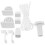 3Sets Roller Shade Accessories White ABS Adjustable Hook Set 1