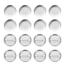 200Sets DIY Badges Crafts Silver Iron Button Badge Parts for Clothes