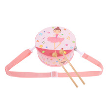 2Sets Pink Kids Hand Drum Wooden Percussion Instrument Easy to Play