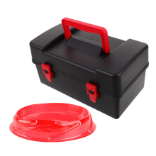 2Pcs Portable Gyro Organizer Plastic Box with Lid and Sponge for Kids