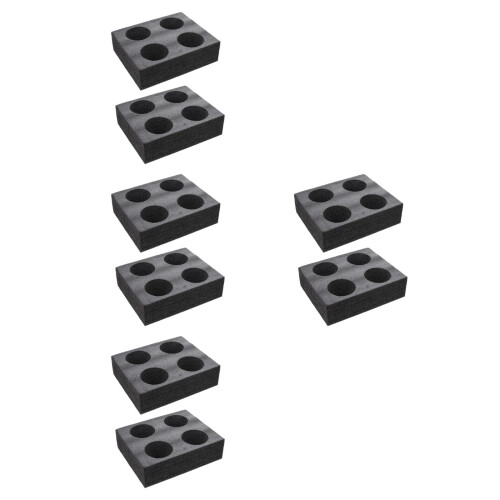 8Pcs Practical Black Beverage Takeout Carrier Tray for Coffee Shops 2