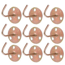 20Pcs Sturdy Golden Iron Wall Hanging Hooks Heavy Duty Ceiling Mounts