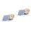 2Pcs Double Layer Blue Snack Plate with Sealed Sections 3