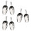 6Pcs Stainless Steel Food Scoops Silver Multi-Purpose Kitchen 7