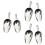 6Pcs Stainless Steel Food Scoops Silver Multi-Purpose Kitchen 6