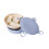 2Pcs Double Layer Blue Snack Plate with Sealed Sections 7