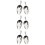 6Pcs Stainless Steel Food Scoops Silver Multi-Purpose Kitchen 8