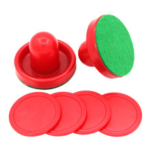 5Sets Plastic Air Hockey Pucks and Paddles for Leisure Sports Use