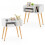 Set di 2 tavolini moderni a 2 livelli 50 x 32 x 58 1
