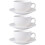 3Sets White Ceramic Tea Cup Saucer Set Stylish for Home 8