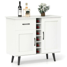 Buffet moderne 90 x 40 x 79 cm avec casier Ă vin tiroir coulissant 2
