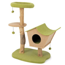 Árvore para gatos 79 x 60 x 110 cm espaço de jogo confortável condomínio aconchegante