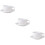 3Sets White Ceramic Tea Cup Saucer Set Stylish for Home 9