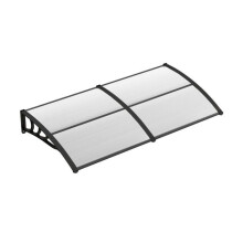 Toldo de puerta de entrada 199 x 99 x 28 cm protección contra lluvia nieve diseño curvado