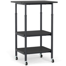 Soporte de impresora ajustable en altura 49 x 40 x 65/77 cm con 3 niveles de