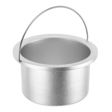 2Pcs Professional Aluminum Wax Pots Silver for Hair Removal Waxing Use