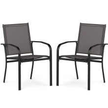 Set di 4 sedie impilabili per patio 61 x 57,5 x 89 cm comfort ottimale