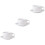 3Sets White Ceramic Tea Cup Saucer Set Stylish for Home 5