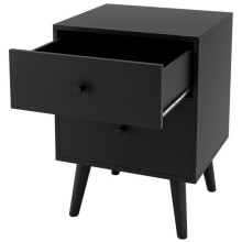 Mesa de cabeceira 45 x 40 x 62 cm prática com 2 gavetas e alça