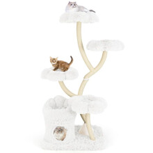 Árvore para gatos 165 cm multi-níveis com condo 2-em-1 e postes de arranhar em sisal