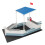 Sandkasten in Form eines Piratenschiffs 218 x 110 x 162 cm mit 1