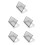 5Pcs Waterproof Socket Outlet Cover Black Self-Adhesive Wall Protector 7