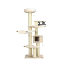 Kattenboom 75 x 56 x 197 cm met comfortabele ligplaatsen en design