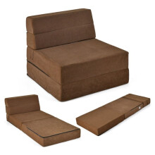 Materasso letto poltrona pieghevole 190 x 71 x 15 cm multifunzionale convertibile con copertura lavabile