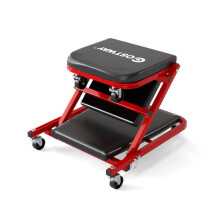 2-in-1 Kruk - HELLOSHOP26 - Opvouwbaar - Gevoerde zitting - 150 kg - 6 draaibare wielen