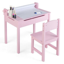 Lot de bureau pour enfants 60 x 40 x 58 cm avec plateau rabattable et