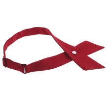 4Pcs Red Stylish Polyester Bow Tie Brooches for Uniform Cosplay Events