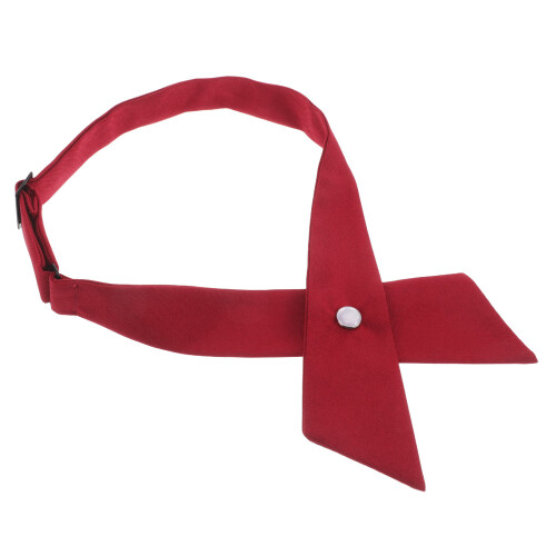 4Pcs Red Stylish Polyester Bow Tie Brooches for Uniform Cosplay Events 1