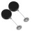 10Pcs Retractable Steel Cable Lock Black for Tools Anti-Theft Security 3