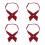 4Pcs Red Stylish Polyester Bow Tie Brooches for Uniform Cosplay Events 9
