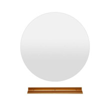Miroir mural LED 60 cm lumière variable désembuage automatique design moderne en verre argenté bronze