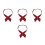 4Pcs Red Stylish Polyester Bow Tie Brooches for Uniform Cosplay Events 10