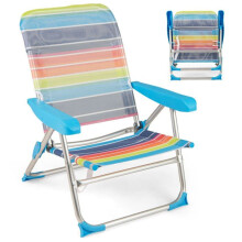 Set di 2 sedie da spiaggia pieghevoli 64 x 63 x 74 cm 4 posizioni