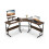 Bureau d'angle en forme de l 225 x 48 x 91 cm avec support écran 1