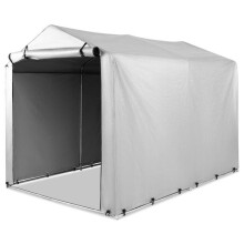 Cobertizo de almacenamiento exterior 160 x 218 x 164 cm resistente a las inclemencias del tiempo con gran puerta